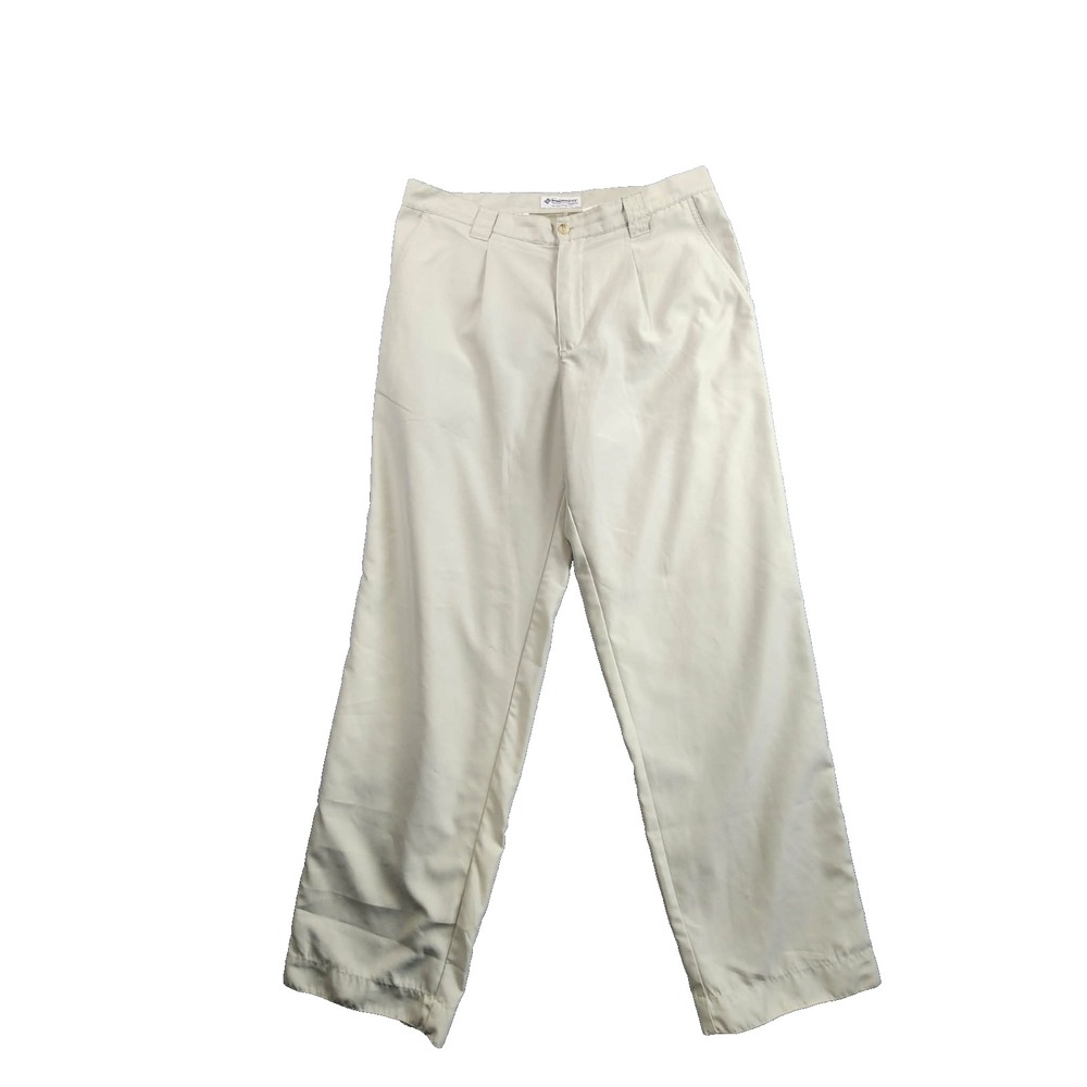 Columbia‎ Sportswear Mens 36x32 Beige Polyester Flat Front Classic Casual Pants